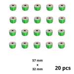 Zebra 800262-125 57mm x 32mm termopaberist etiketid 25 mm s&uuml;damikuga, tootja Dore, 20 tk