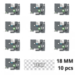 Brother TZe-145 TZe145 kleepkirjalint Dore analoog set 10 t&uuml;kki