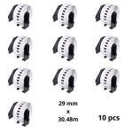 Brother DK-22210 DK22210 etiketi rull Dore analoog komplekt 10 t&uuml;kki