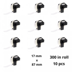 Brother DK-11203 DK11203 17mm x 87mm termopaberist etiketid, tootja Dore, 10 tk