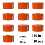 Dymo 99010 S0722370 Orange etiketi rull Dore analoog komplekt 10 t&uuml;kki