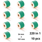 Dymo 99014 S0722430 Green etiketi rull Dore analoog komplekt 10 t&uuml;kki