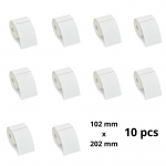 Termilised sildid 3010837-T 102mm x 202mm, s&uuml;damik 76 mm, rull 900 tk, 10 tk-st