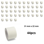 Zebra 3007208-T 31mm x 22mm termopaberist etiketid 25 mm s&uuml;damikuga, tootja Dore, 44 tk