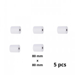 Rull kassaaparaadile 80mm x 80mm x 12mm 75 meetrit, komplekt 5 tk