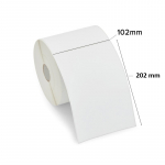 Termilised sildid 3010837-T 102mm x 202mm, s&uuml;damik 76 mm, rull 900 tk