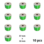 Zebra 800262-125 57mm x 32mm termopaberist etiketid 25 mm s&uuml;damikuga, tootja Dore, 10 tk