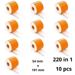 Dymo 99014 S0722430 Orange etiketi rull Dore analoog komplekt 10 t&uuml;kki