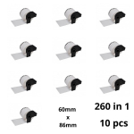 Brother DK-11234 DK11234 60mm x 86mm termopaberist etiketid, tootja Dore, 10 tk