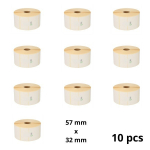 Zebra 800262-125 57mm x 32mm termopaberist etiketid 25 mm s&uuml;damikuga, tootja Dore, 10 tk