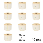 Zebra 800263-205 76mm x 51mm termopaberist etiketid 25 mm s&uuml;damikuga, tootja Dore, 10 tk