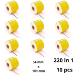 Dymo 99014 S0722430 Yellow etiketi rull Dore analoog komplekt 10 t&uuml;kki