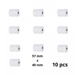 Rull kassaaparaadile 57mm x 40mm x 12mm 20 meetrit, 10 tk