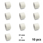 Zebra 3007208-T 31mm x 22mm termopaberist etiketid 25 mm s&uuml;damikuga, tootja Dore, 10 tk