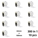 Brother DK-11202 DK11202 62mm x 100mm termopaberist etiketid, tootja Dore, 10 tk