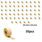 Dymo 11352 S0722520 etiketi rull Dore analoog komplekt 55 t&uuml;kki