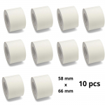 Zebra 58mm x 66mm termopaberist etiketid 25 mm s&uuml;damikuga, tootja Dore, 10 tk
