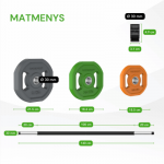 Tunturi Aerobic Pump Set, 20 kg, kummist