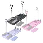 Pilatese treeningplatvorm GYMSTICK Pilates V Reformer-Board (must, lilla, roosa)