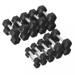 Hantlid TUNTURI Platinum Hex Rubber Dumbbell, 1-50kg ()