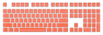 Royal Kludge Pudding PBT Keycaps - (104 tk., Dark Orange, PBT, ANSI, UK layout)
