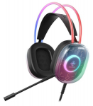 DELTACO GAMING DH230 pooll&auml;bipaistvad juhtme&uuml;hendusega k&otilde;rvaklapid | USB, 3,5 mm