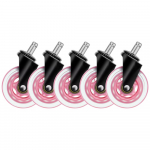 DELTACO GAMING 3" Casters for gaming chairs | 11mm | Pink
