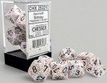 Chessex Brush Polyhedral Speckled Birthday/black 7-Die Set