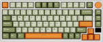 Royal Kludge M75 Slate Cyan juhtmevaba klaviatuur | 75%, Hot-swap, Cream switches, US
