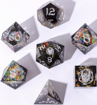 Captured Magic Sharp Edge RPG Resin Dice Set - Galactic Dust