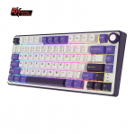 Royal Kludge RK R75 RGB Blackberry juhtmega klaviatuur | 75%, Hot-swap, Silver l&uuml;litid, US