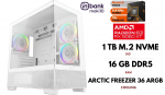 Statsionaarne arvuti | RYZEN 5 9600X, DDR5 16GB 6000MHz, NVME M.2 SSD 1TB, RX 9060 XT 16GB