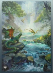 Dragon Shield Standard size License Sleeves - Landfall Series - Misty Rainforest (100 Sleeves)