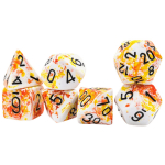 Chessex Brush Polyhedral Sunrise/black 7-Die Set