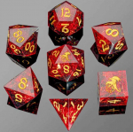 Captured Magic Sharp Edge RPG Resin Dice Set - Red