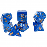 Chessex Brush Polyhedral Wavebreak/gold 7-Die Set