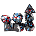 Chessex Brush Polyhedral Dark Side/blue 7-Die Set
