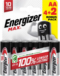 Energizer Max AA-LR6 1.5V leelispatareid (6 tk)