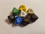 Chessex d10 (00-90) Polyhedral Dice (1 Pcs)