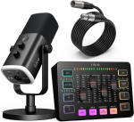 FIFINE AmpliGame KS5 Bundle | AM8 mikrofon | SC3 Gaming Audio Mixer | L9 XLR tasakaalustatud kaabel