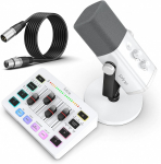 FIFINE AmpliGame KS5W Bundle | AM8 mikrofon | SC3 Gaming Audio Mixer | L9 XLR kaabel
