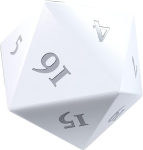 UP - Vivid Heavy Metal Dice: White (2 dices)