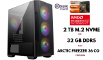 Statsionaarne arvuti | RYZEN 5 9600X, DDR5 32GB 6000MHz, NVME M.2 SSD 2TB, RX 9060 XT 16GB