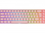 DELTACO GAMING PK95R 65% RGB Juhtmeta klaviatuur | Kailh Red | UK | Roosa
