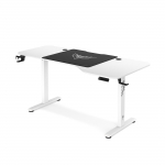 Diablo X-Tension 1600 White electric height adjustable gaming desk | 1600 x 600 x 1170 mm