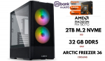 Statsionaarne arvuti | RYZEN 5 9600X, DDR5 32GB 6000MHz, NVME M.2 SSD 2TB, RX 9070