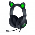 RAZER Kraken V2 Pro Kitty Edition mustad juhtmega k&otilde;rvaklapid koos mikrofoniga | USB