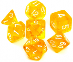 REBEL RPG Dice Set - Crystal - Yellow