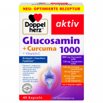 DOPPELHERZ AKTIV GL&Uuml;KOSAMIIN 1000MG+KURKUMIIN+C VITAMIIN KAPSLID N40