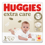 M&auml;hkmed Huggies Extra Care 3 6-10kg 72tk